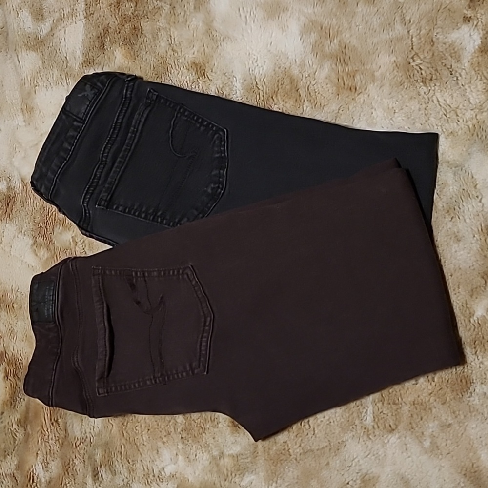 2 pair AE jeggings